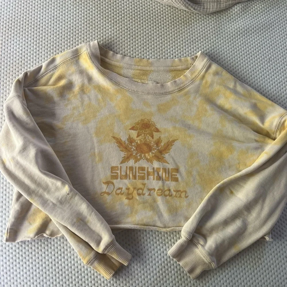 Anthropologie Yellow Tie-Dye Sweatshirt - Picture 2 of 4